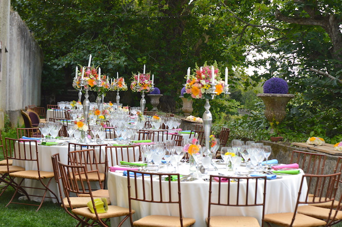 vintage orange wedding in the quinta
